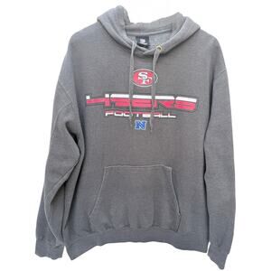 NFL Team Apparel San Francisco 49ers Hoodie Gray Pullover Mens Large